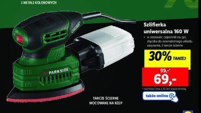 Szlifierka ręczna 160w Parkside promocja