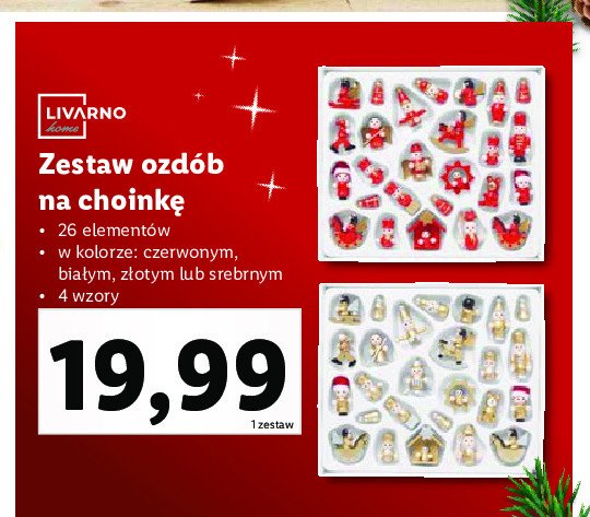 Ozdoby choinkowe bia艂e LIVARNO HOME promocja