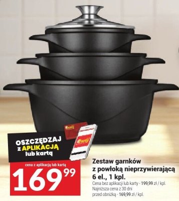 Zestaw garnków z powłoką nieprzywierającą 6 el., 1 kpl. promocja w Twój Market