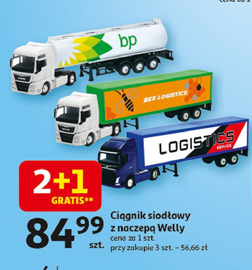 Ciągnik siodłowy z naczepą Welly promocja w Auchan