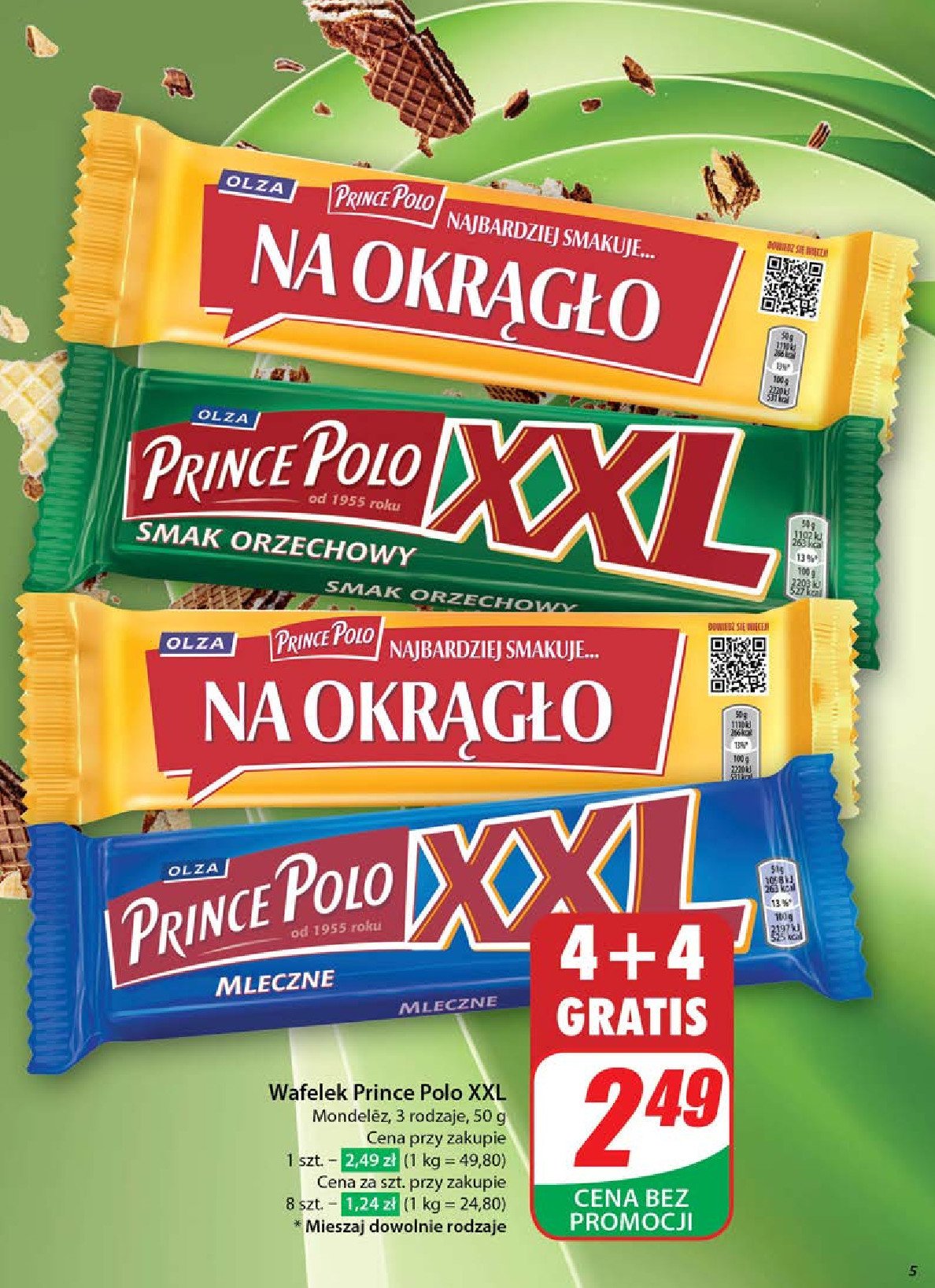Wafelek orzechowy Prince polo xxl promocja w Dino