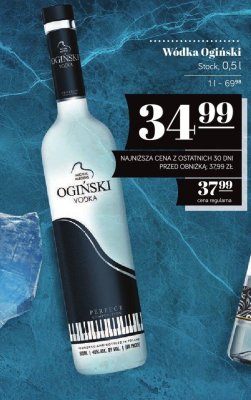 Wódka Ogiński Stock 0,5l promocja w POLOmarket