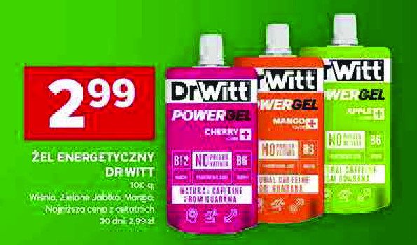 Żel energetyczny zielone jabłko DR WITT POWER GEL promocja