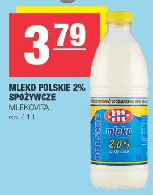 Mleko polskie 2% spożywcze Mlekovita promocja w SPAR