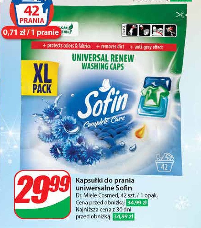 Kapsułki do prania universal renew SOFIN COMPLETE CARE promocja