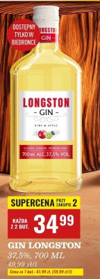 Gin Longston promocja w Biedronka