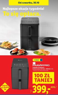 Podwójna frytkownica beztłuszczowa Air Fryer 2400W promocja w Lidl