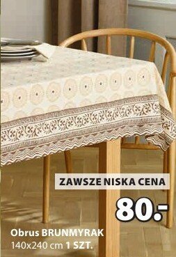 Obrus BRUNMYRAK 140x240 cm promocja w Jysk