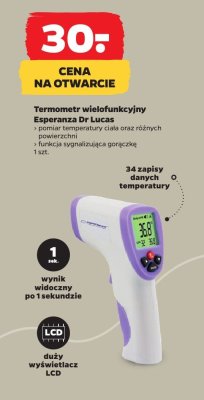 Termometr wielofunkcyjny Esperanza Dr Lucas promocja w Netto