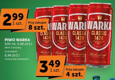 Piwo Warka Classic 1478 promocja w Groszek