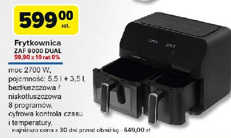 Frytownica zaf9000 dual 2700w Zelmer promocja w Carrefour