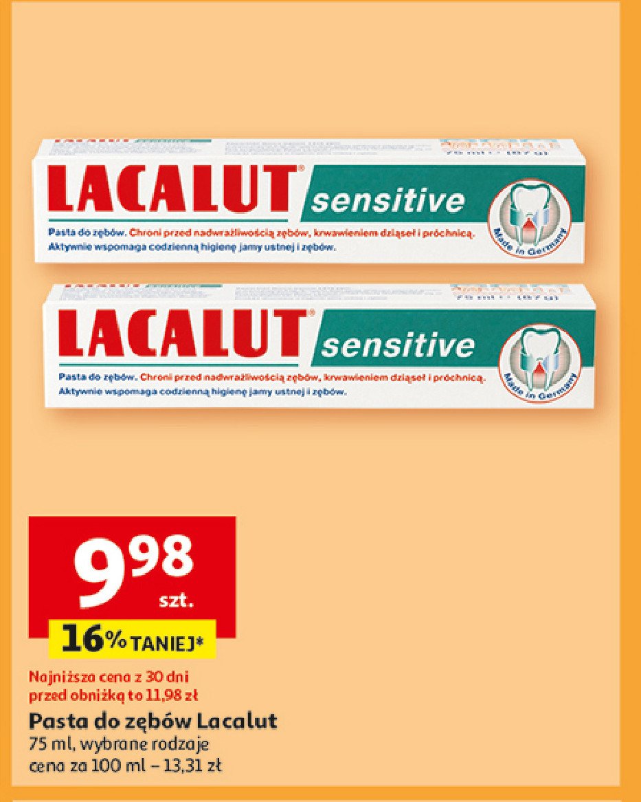 Pasta do zębów Lacalut sensitive promocja w Auchan