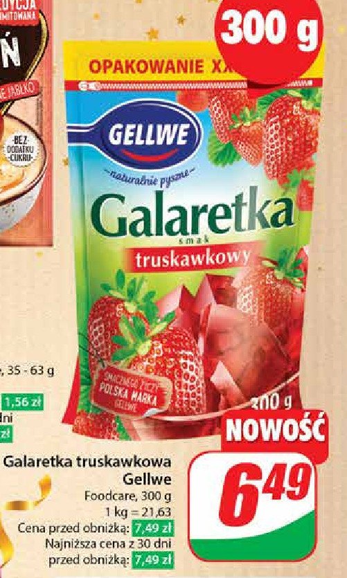 Galaretka truskawkowa Gellwe promocja