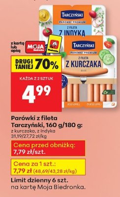 Parówki z fileta z indyka promocja w Biedronka