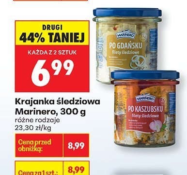 Krajanka śledziowa Marinero, 300 g - różne rodzaje promocja w Biedronka