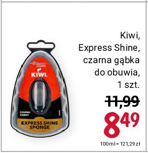 G膮bka nab艂yszczaj膮ca do obuwia czarna Kiwi express shine promocja