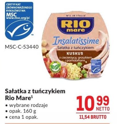 Sałatka z tuńczykiem Rio Mare promocja w Makro