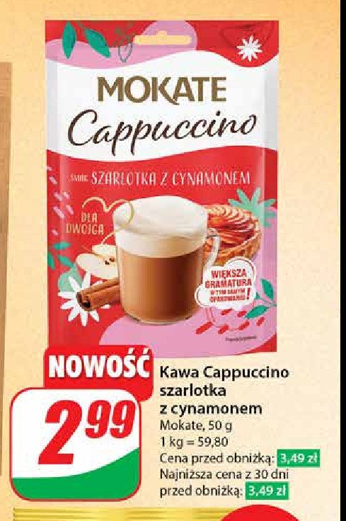 Cappuccino szarlotka z cynamonem Mokate cappuccino promocja