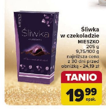 Śliwki w czekoladzie Mieszko promocja w Carrefour