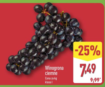 Winogrona ciemne Klasa I promocja w Aldi
