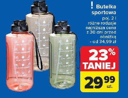 Butelka sportowa 2 l promocja w Carrefour Market