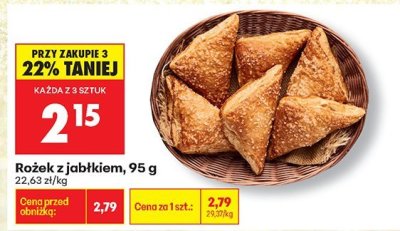 Rożek z jabłkiem promocja w Biedronka