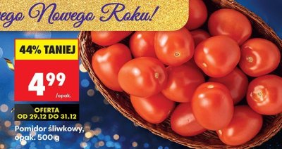 Pomidor śliwkowy, opak. 500 g Biedronka promocja w Biedronka