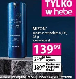 Serum do twarzy z retinolem 0.1% Mizon promocja