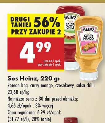 Sos salsa chilli Heinz promocja w Biedronka