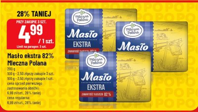 Masło ekstra 82% Mleczna Polana 200g promocja w POLOmarket