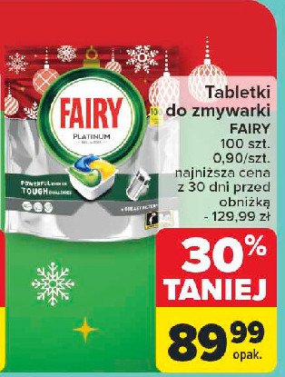 Tabletki do zmywarki lemon FAIRY PLATINIUM ALL IN 1 promocja