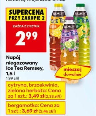 Napój niegazowany Ice Tea Remsey, 1,5 l promocja w Biedronka