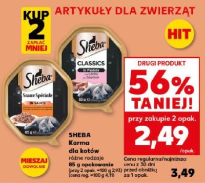 Karma dla kotów różne rodzaje 85g  promocja w Kaufland