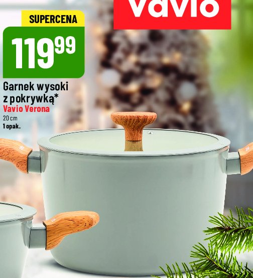 Garnek wysoki z pokrywą verona 20 cm Vavio promocja w POLOmarket