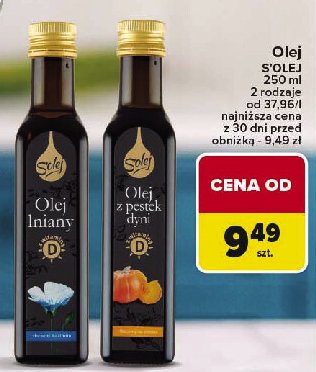 Olej lniany S'olej promocja w Carrefour Market