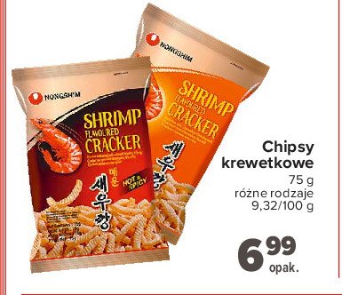 Chipsy krewetkowe Nong shim promocja