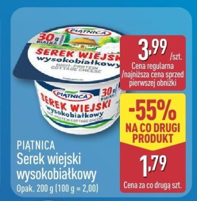 Serek wiejski wysokobiałkowy  promocja w Aldi