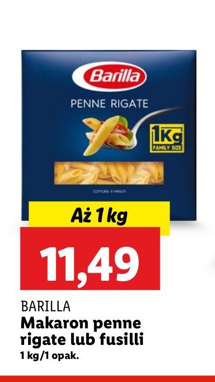 Makaron penne rigate Barilla promocja