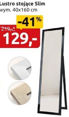 Lustro stojące Slim wym. 40x160 cm promocja w Black Red White