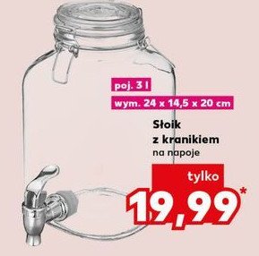 Słoik z kranikiem 3 l promocja w Kaufland