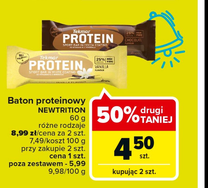 Baton proteinowy czekoladowy TEKMAR promocja