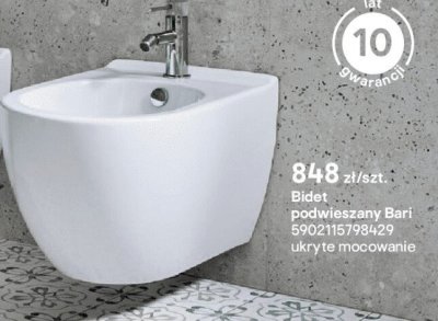 Bidet podwieszany Bari Cersanit ukryte mocowanie promocja w Castorama