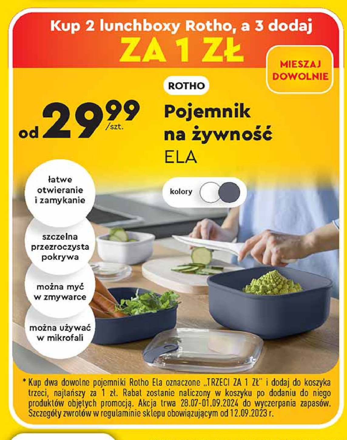 Pojemnik na żywność ela Rotho promocja