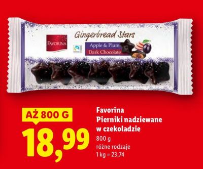 Pierniki nadziewane w czekoladzie, różne rodzaje promocja w Lidl