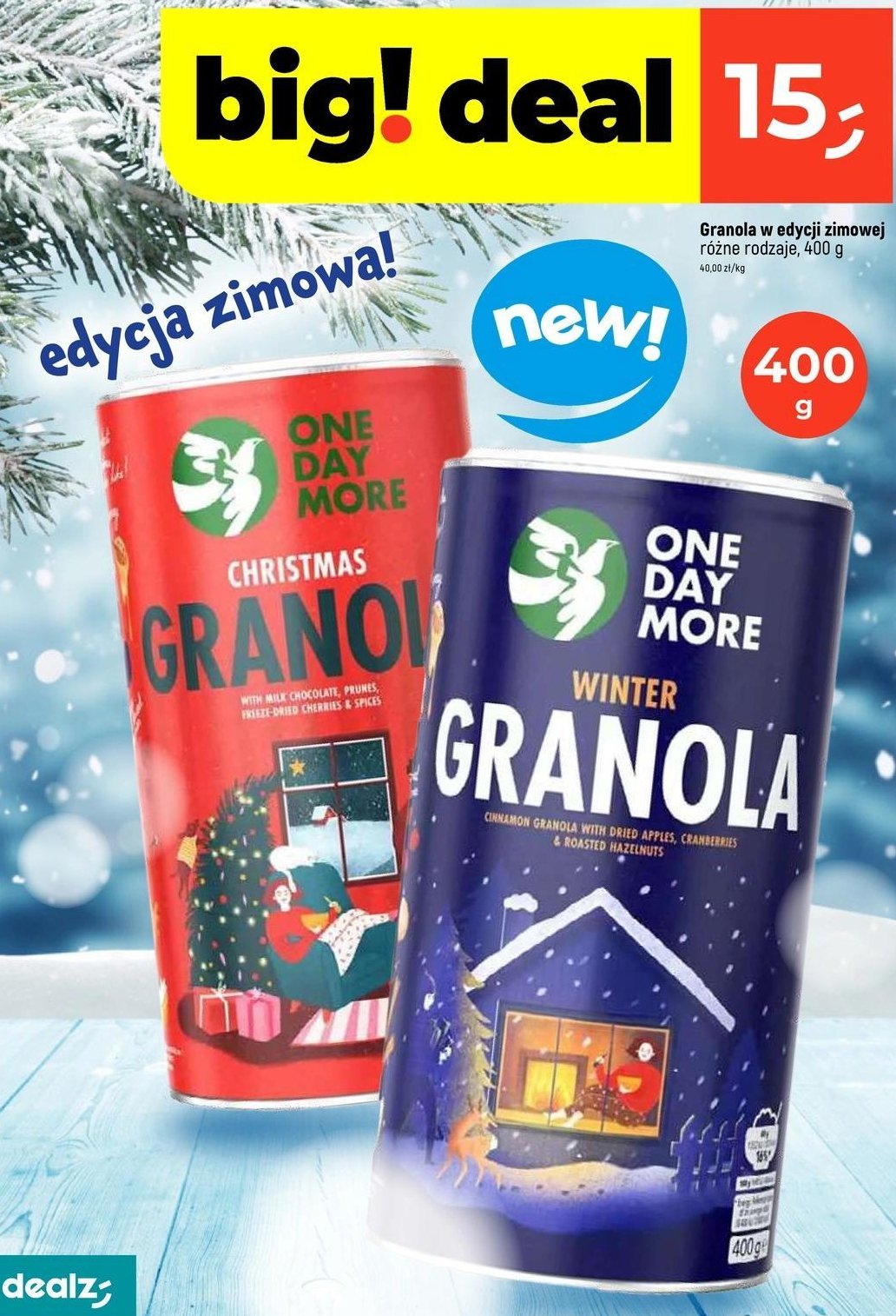 Granola zimowa One day more promocja w Dealz