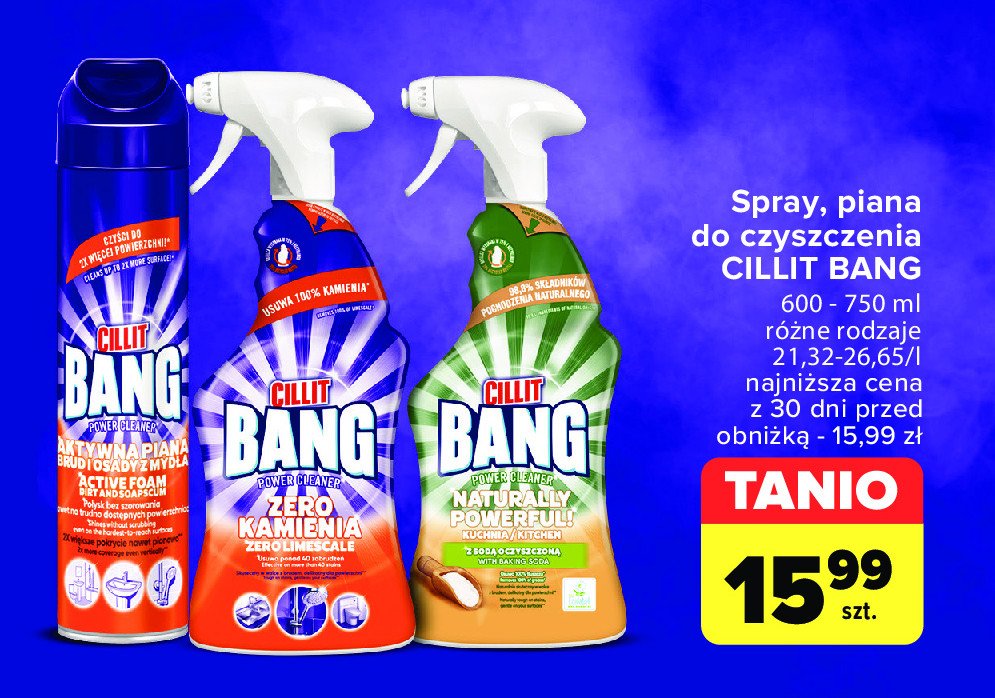 Spray do kuchni Cillit bang naturally powerful promocja w Carrefour