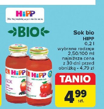 Nektar jabłko-truskawka-malina Hipp promocja