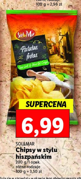 Chipsy w stylu hiszpańskim Sol&mar promocja