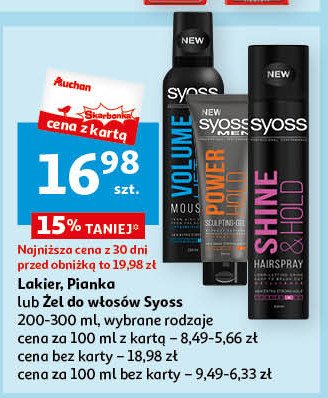呕el do w艂os贸w Syoss men power hold promocja