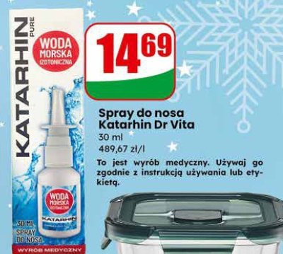 Spray do nosa Katarhin Dr Vita promocja w Dino